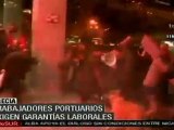 Trabajadores portuarios en Grecia  exigen garantías laboral