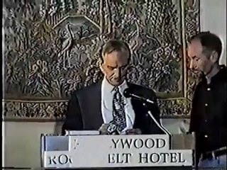 Dr R. Willner injects himself "HIV" at a press conference