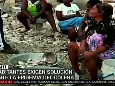 Haitianos exigen a autoridades hacer frente a la crisis por epidemia de cólera