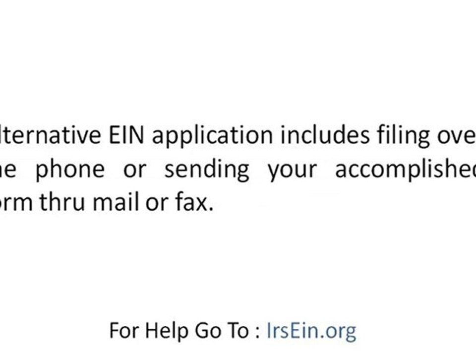 Getting Your Own Employer Identification Number