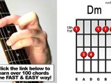 Dm (minor) - Important Bar Chords - How To Play Guitar ...