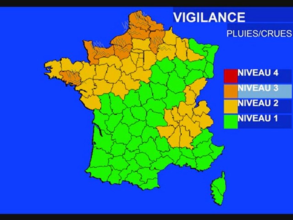 Météo 14 novembre 2010: Vigilance pluies et crues