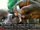 Congo inicia vacunación de millones de personas contra la polio