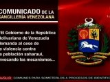 Venezuela rechaza violencia de Marruecos contra pueblo saharaui