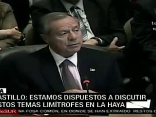 Castillo: Estamos dispuestos a discutir estos temas limítrofes en la Haya