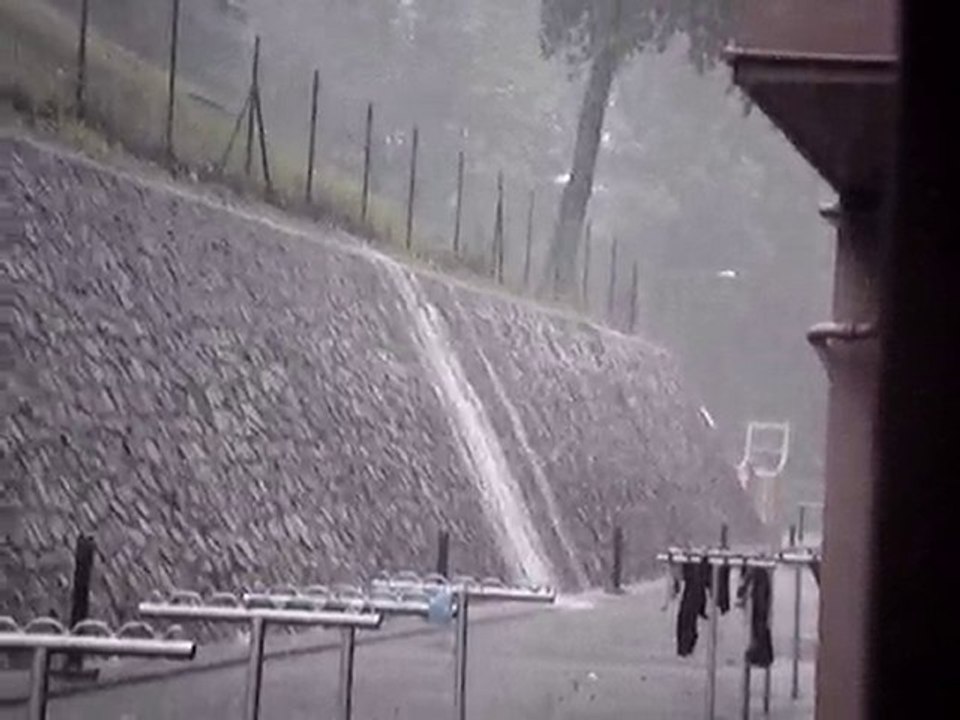 Thunderstorm and Waterfall