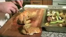 Brathähnchen tranchieren