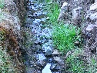 Ecoulement d'un ruisseau en état normal