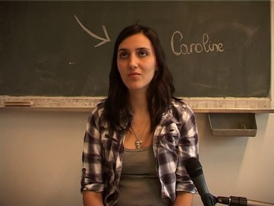 Au tableau : Caroline