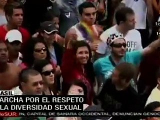 Marcha en Brasil por el respeto a la diversidad sexual