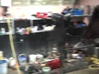 SAPHIR ET REBELLE A LA DOUCHE APRES LEUR TRAVAIL