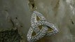 Diamond Set Celtic Trinity Knot 14ct Gold SLV017