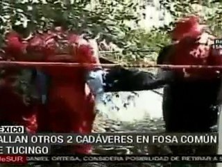 Hallan dos cadáveres más en fosa común de Tucingo, Méxic