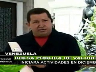 Bolsa Pública de Valores venezolana iniciará labores en diciembre