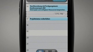 Smartphone Kalender in Ebenen und verknüpfte Kontakte