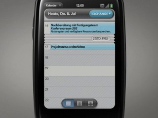 Smartphone Kalender in Ebenen und verknüpfte Kontakte