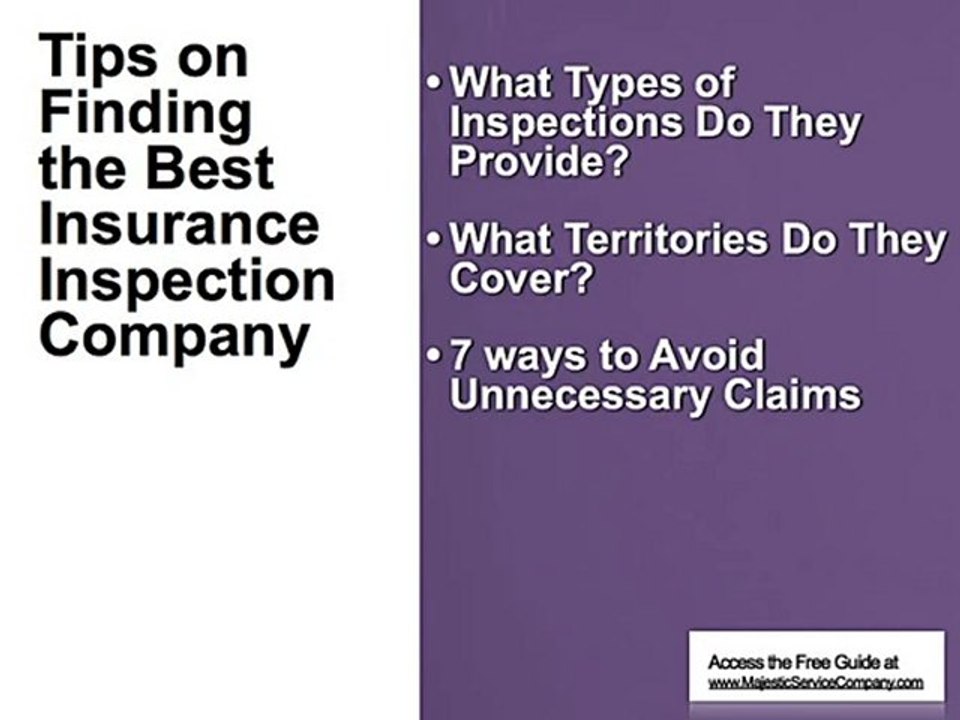 Loss Control Inspections Property & Commercial Inspections