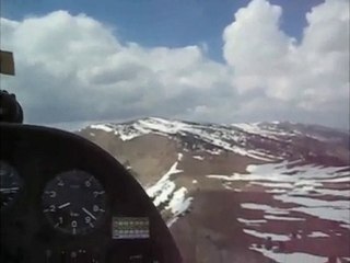 Planeur en pente sur le Glandasse (Vercor)