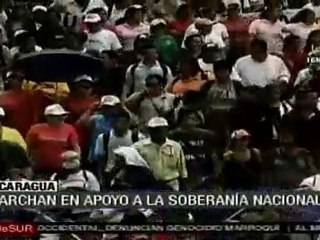 Miles de jóvenes apoyan soberanía nicaragüense sobre río