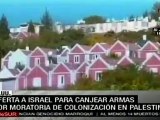 Oferta a Israel, canje de armas por moratoria de colonización palestina