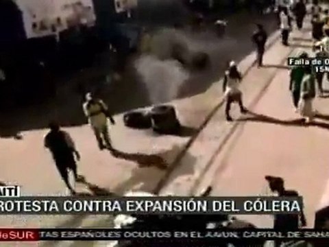 Protestas en Haití por expansión del cólera