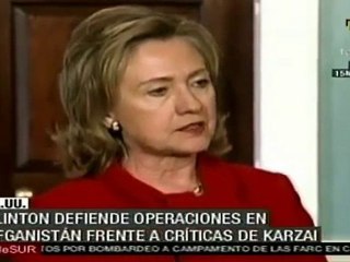 Hillary Clinton defiende operaciones en Afganistán