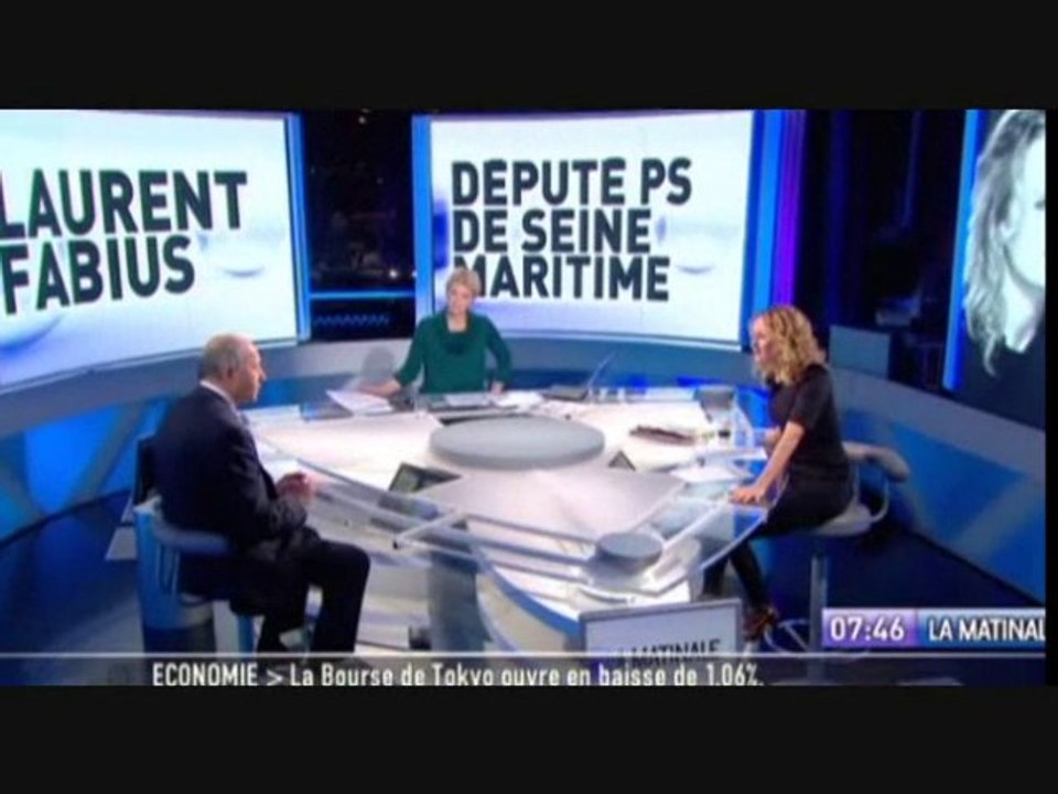 Laurent Fabius sur Canal+ mercredi 17/11/2010