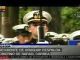 Presidente de Uruguay respalda gobierno de Rafael Correa