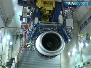 スホーイスーパージェット１００　エンジン破壊テスト中