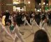 Flash mob 'ritmico' delle campionesse mondiali di ginnastica