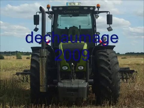 dechaumage 2009 avec un claas xérion