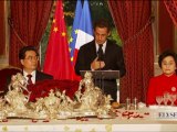 Allocution lors du Dîner d’Etat en l’honneur de M. HU Jintao