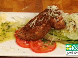 Grilled Romaine Salad with Blackened Tuna