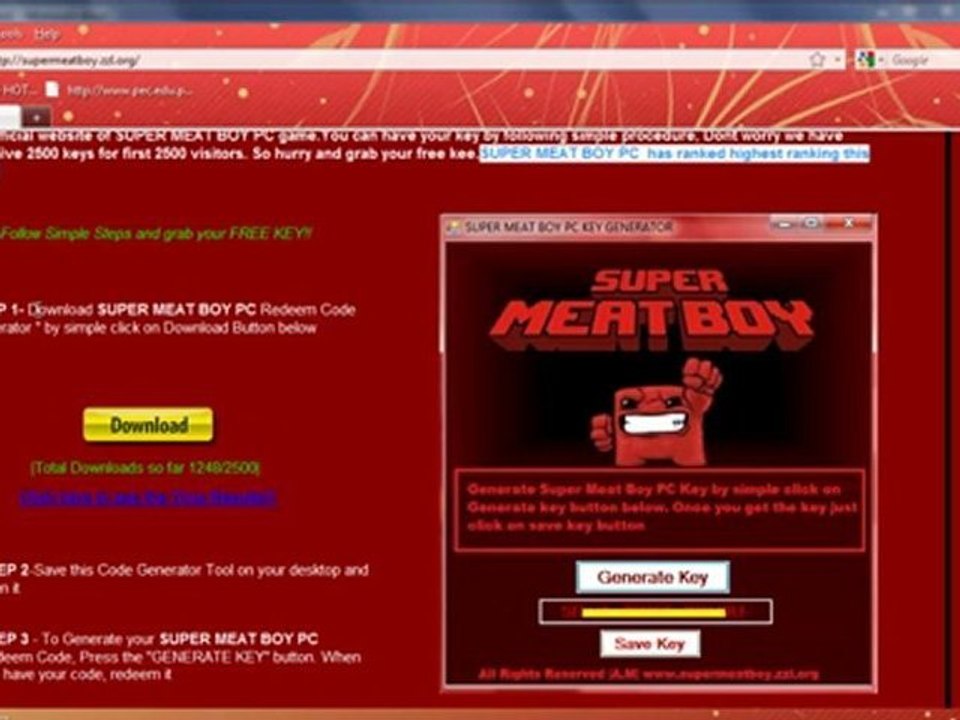 DOWNLOAD SUPER MEAT BOY KEYS 100% WORKING