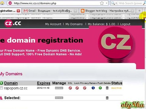 Свой домен на Blogger.com