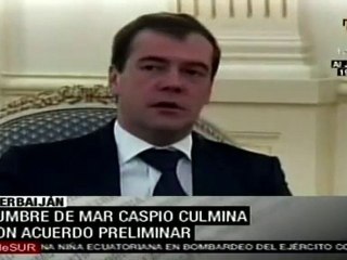 Culmina cumbre Mar Caspio con acuerdo preliminar