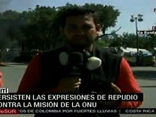 Persisten expresiones de repudio contra misión de la ONU en Haití