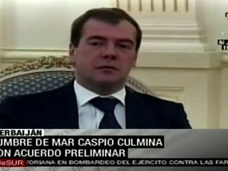 Culmina cumbre Mar Caspio con acuerdo preliminar