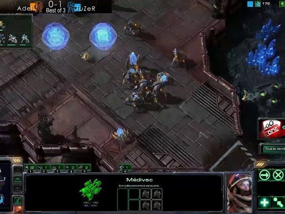 Adel vs TuZer 2/3 - Starcraft 2 - Quart eOSL Winter '10