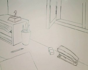 Dessin animé 2 : un objet dans un parcours d'obstacles