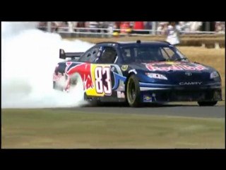 F1 vs NASCAR Burnout at Goodwood