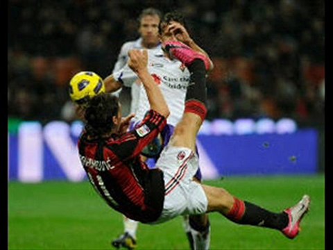 AC Milan 1-0 Fiorentina Ibrahimovic acrobatic-goal