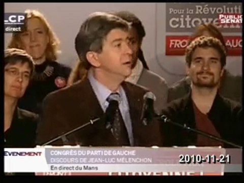 Jean-Luc Mélenchon au congrès du PG (extrait 1/2)