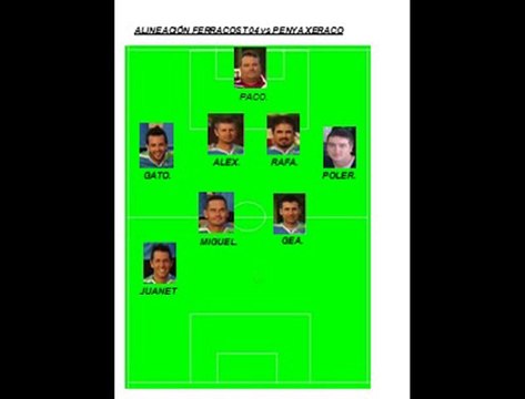 ALINEACION PENYA XERACO vs FERRACOST 04