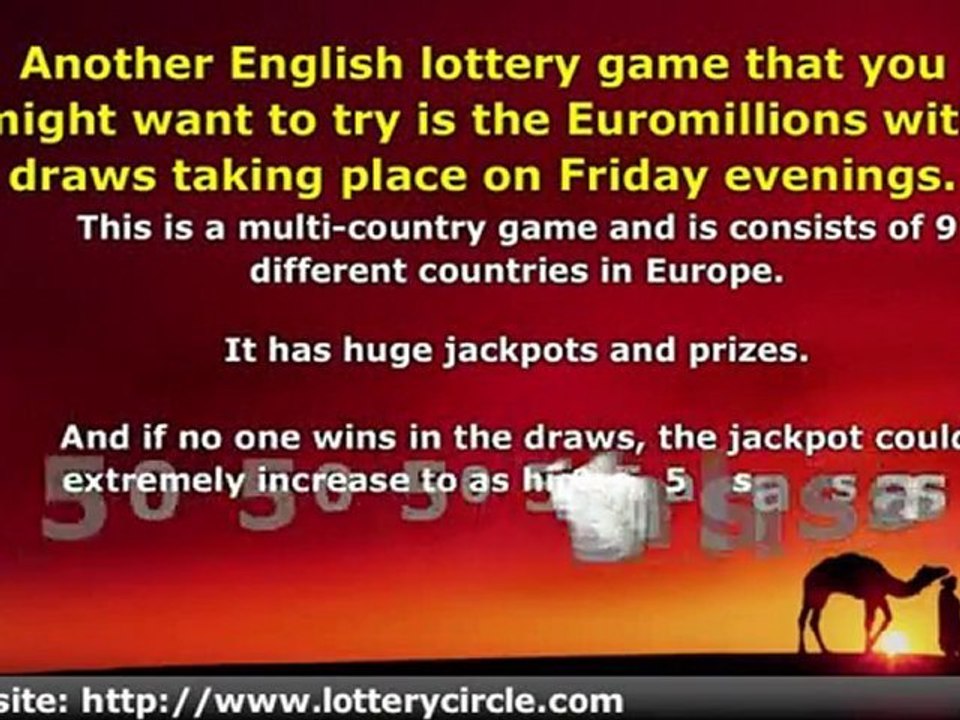 English Lottery- What Game Suits you best