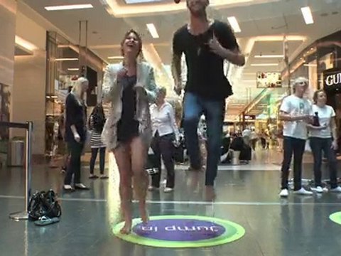 Giggly Girl playing Kinect Sports for Xbox 360