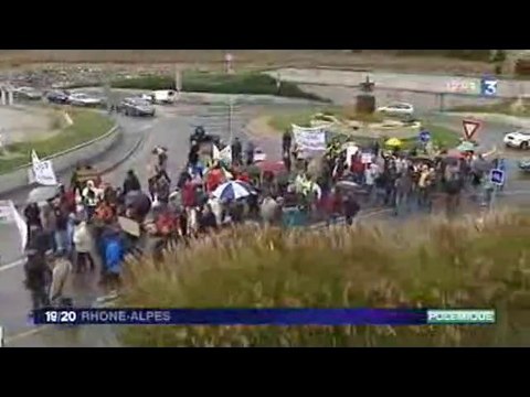 Manifestation contre l'intensification du fret ferroviaire