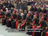 Benedict al XVI-lea: Cardinalii îl sprijină pe Papa