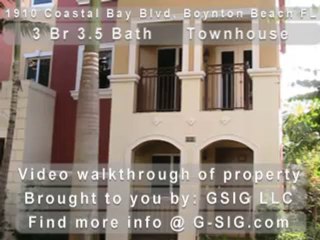 Video Walk Through of 1910 Coastal Bay Blvd, Boynton ...