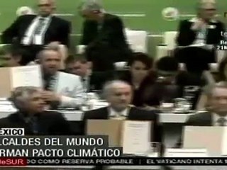 Alcaldes del mundo firman Pacto Climático